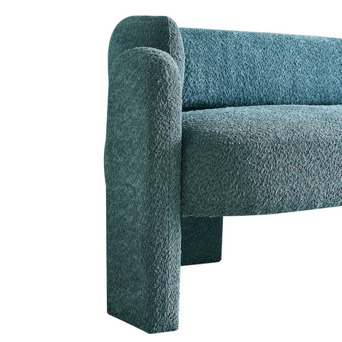75.59&quot; Wide Boucle Upholstery Modern Sofa for Living Room Green
