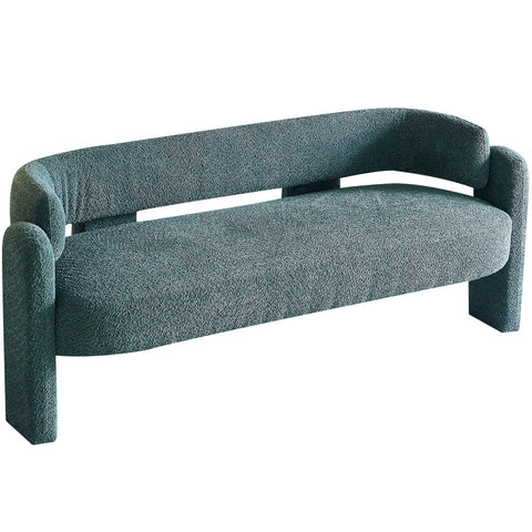 75.59&quot; Wide Boucle Upholstery Modern Sofa for Living Room Green