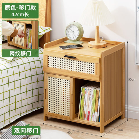 Bedside Table Simple Solid Wood Small Cabinet Light Luxury Storage Cabinet Bedroom Bedside Simple Nordic European Style Modern Mini